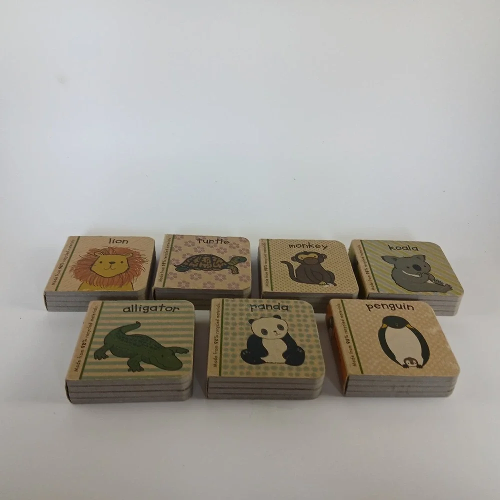 Lot of 7 Innovative Kids BOARD Books BABY TODDLER DAYCARE‎  Animals 98% Recycled